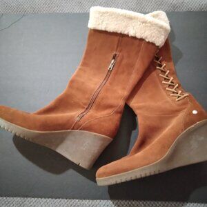 NEW! UGG "Felicity" Shearling Cuff- Wedge Heel- Boots- Size 11